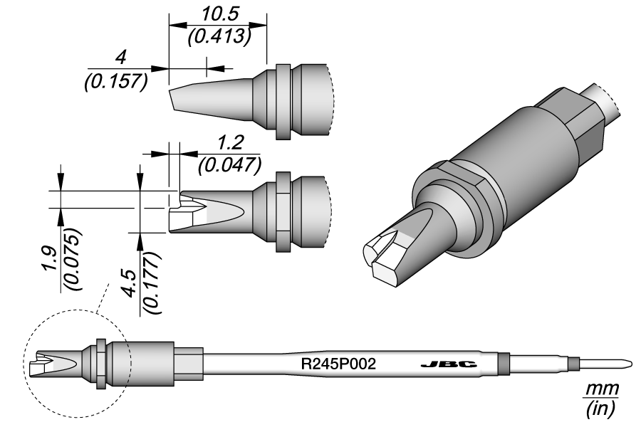 R245P002 - Pin 1.9 mm